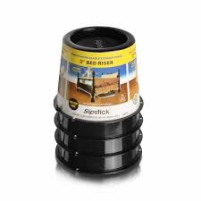 Shop for bed risers heavy duty online at target. Slipstick 3 In Black Under Bed Storage Furniture Bed Risers Set Of 4 Cb672 The Home Depot