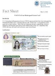 If you applied for a permanent residence card before 31 december 2020, your application will still be considered. U S Citizenship And Immigration Services Permanent Resident Green Card Authenticity Guide Public Intelligence