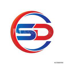 Download and like our article. Sd Logo Vector Modern Initial Swoosh Circle Blue And Red Stock Vector Adobe Stock
