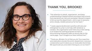 We are delighted to share with you this week's Thank You Thursday winner  is: Brooke Harmon! Brooke serves as a Data Coordinator, playing a vital  role in supporting all organ groups through