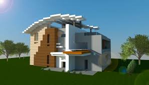 Here is an interesting building of modern type, made in harmony with nature. Minecraft Modern House Schematic Modern Houses