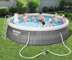 Bestway Fast Set Pool Rattan Saet 457 X 107 Cm M Pumpe Stige M V Kr 1 899 Pa Lager Til Omgaende Levering