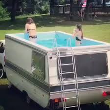 Swimming Pool Trailer Trailers Travel Unexpected Van Life Travel Adventure Van Life Travel Bucket Lists Van Life Travel Wohnwagen Camping Wohnwagen Pool