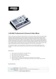 Lvs 400 Professional 4 Channel Video Mixer Maxluxitalia