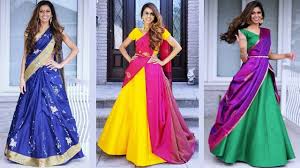 Blue banarasi saree like rakul preet. Gorgeous Cancan Party Saree Designs 2019 Indian Fashion 2019 Youtube