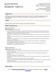 sports director resume samples qwikresume