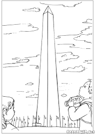 Todas enen algo en común: Dibujo Para Colorear Monumento A Washington