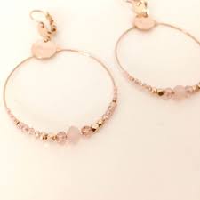 Boucles D Oreille Summer Coloris Rose Poudre Dore Boucles D Oreilles Faites Main Bijoux Fait Main Bijoux Boucles D Oreilles