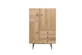 Ce grand buffet moderne en bois massif et métal équipé de tiroirs et de portes pour tout rangement dans votre salle à manger affiche un look industriel. Buffet Haut Nordique Noyer Ou Chene 3 Portes 3 Tiroirs Jersey Hellin