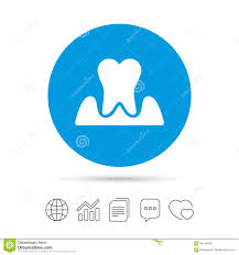 Parodontosis Tooth Sign Icon Dental Care Symbol Stock