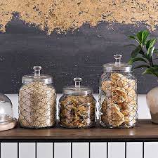 4.8 out of 5 stars 2,043. Black Chicken Wire And Glass Canisters Set Of 3 Kirklands