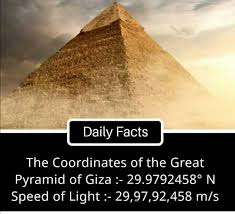 Treasures of ancient Egypt - The coordinates of the Great Pyramid of Giza.  ???? | Facebook