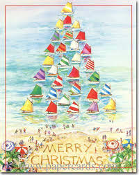 We have a huge variety of coastal, beach, and nautical christmas cards you can buy and send to friends and. Sailboat Tree 1 Card 1 Envelope Red Farm Studios Nautical Christmas Card Front Merry Christmas Inside Wishing You Smooth Sailing This Holiday Season And