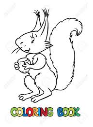 Malbuch Oder Ausmalbild Von Litle Lustiges Eichhornchen Mit Einer Nuss Kinder Vektor Illustration Lizenzfrei Nutzbare Vektorgrafiken Clip Arts Illustrationen Image 65030210