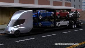 The tesla's low, flat floor makes for a spacious and airy feel inside. Tesla Semi Car Hauler Concept Unveiled Interstate Car Transport