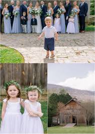 Cute Ring Bearer And Flower Girl Photos A Wedding At The Homestead At Cloudland Station At Chickamau Flower Girl Photos Barn Wedding Venue Flower Girl Dresses
