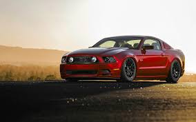 ford mustang gt red muscle car