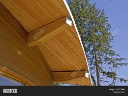 The agder wood newton also produced the timber cassette panels which make up the stadium's double curved roof. Timber Frame House Image Photo Free Trial Bigstock
