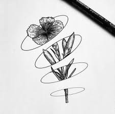 Follow the steps to divide the circle into six. 33 Trendy Flowers Drawing Geometric Flower Drawing Sleeve Tattoos Diy Tattoo Permanent