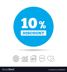 10 Percent Discount Sign Icon Sale Symbol