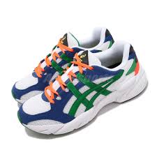 details about asics gel bnd white green blue orange men running chunky shoes 1021a145 100