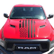 Matte Black American Flag Window Decal Ram 1500 This Is A Custom Designed Ram Truck Distressed Usa American Flag Hood Decal Choose From Many Colors When Choosing American Flag Decal Ram Trucks Flag Decal