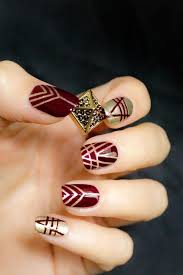 This hue is much deeper than a red one and much friendlier than a black color. Burgundy Nail Art Design Ideas