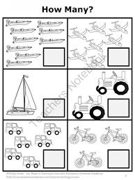 Teachers Notebook Kindergarten Math Kindergarten Math Worksheets Transportation Preschool