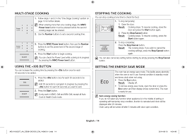 Prepackaged microwaveable foods typically come with instructions and a recommended power setting. Mg14h3020 Microwave Oven User Manual Samsung Electronics
