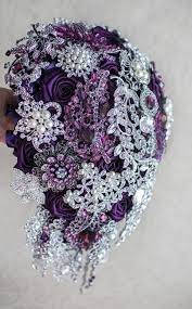 Purple Brooch Bouquet Purple And Silver Wedding Brooch Etsy Uk Purple And Silver Wedding Purple Brooch Bouquet Jeweled Bouquet