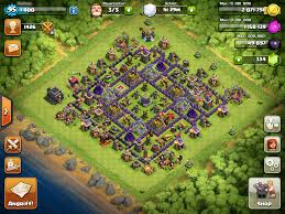 Anschließend setzt du noch zwei mortar sowie. Clash Of Clans Rathaus 9 Base Clankrieg Base Clash Of Clans Kumpulan Base Clash Of Clans