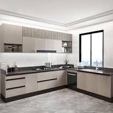 This is the standard that many kitchen cabinet manufacturers and design firms use when pricing out kitchens ( usually the 10' x 10' size ). Modern L Shaped Modular Kitchen Design Rs 2700 Square Feet Gmr Global Id 23462970497