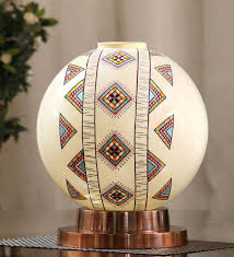We did not find results for: Buy Aesthetic Beige Glass Shade Table Lamp With Antique Copper Base By Posh N Plush Online Eclectic Table Lamps Table Lamps Lamps And Lighting Pepperfry Product