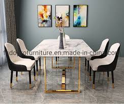 Quasar metal dining table is a confounding option among a platform of mainstream extension tables. China Luxury Simple Style Gold Metal Leg Table Dining Room Furniture China Dining Table Dining Table Set