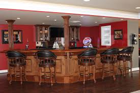 Arrange the newest style of furnishing and combine it with good light. Perry Hall Basement With Custom Bar Taylor Made Custom Contracting