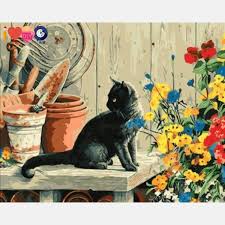 Click the images below to go to the free online tutorial. Black Cat With Flowers Art Through Numbers I Love Diy Art