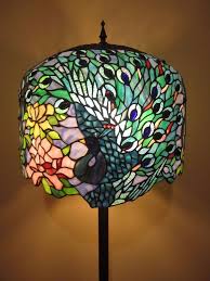 Tiffany Style Stain Glass Fabulous Feadora Peacock Floor Lamp 65 Tall Unbranded Stainedglass Tiffany Style Stained Glass Tiffany Style Lamp