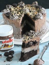 Oreo Nutella Cake Video Sweet And Savory Meals Recipe Nutella Cake Salted Chocolate Nutella
