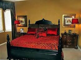 Anyone would feel like royalty sleeping in a gold bed, whether it has a canopy or not. Black Gold Bedroom Ideas Red White Bac Ojj
