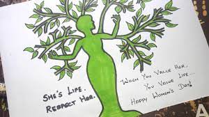 Three cheers to the woman of tomorrow! Women S Day Drawing Easy Step By Step Happy Women Day 8th March Drawing Youtube
