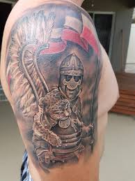 A nail polish tattoo is an easy, fun tattoo that can be created with items you already own. Polish Winged Hussar By Justin Uncle Trashcan At Built For Speed Tattoo Orlando Fl Tattoos