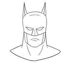 Now we need to map out two lines, with the help of which we will later draw the details of batman's face. 21 Batman Face Steps Ideas Batman Drawing Batman Easy Drawings