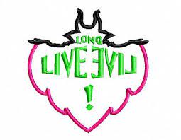 Disney Descendants Mal Long Live Evil Symbol Applique Embroidery Design 4x4 5x7 6x10 H Disney Descendants Mal Descendants Coloring Pages Disney Descendants
