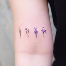Violet Flower Tattoo Fine Line Novocom Top