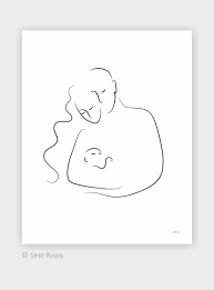 Family Portrait Minimalist Line Art Print Mother And Father Etsy Line Art Drawings Abstract Line Art Minimalist Art