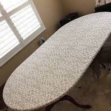 Oval Fitted Tablecloth Oblong Fitted Tablecloth With Elastic Or Drawstring Stay Put Tablecloth Durable Indoor Ou In 2020 Fitted Tablecloths Table Cloth Table Covers