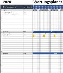 Wartungsplaner Fur Excel In 2020 Projekt Planung Excel Tipps Planer
