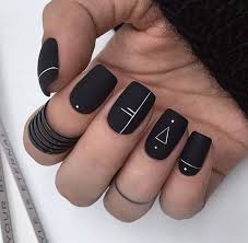 But they're actually beautiful, and these coffin nail designs prove it. 30 Trendy Matte Black Nails Designs Inspirations Koees Blog Acrylic Nails Coffin Short Squoval Nails Square Acrylic Nails