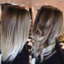 Ombre Straight Vs Curly Balayage Straight Hair Shortish Hair Hair