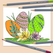 Mewarnai telur paskah dengan cat air. Template Mewarnai Tema Paskah